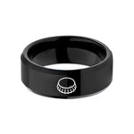 unique mom present ideas – black tungsten bottle cap wedding band
