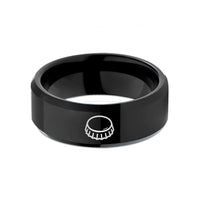 unique mom present ideas – black tungsten bottle cap wedding band