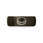 unique mom present ideas – gunmetal & black tungsten bottle cap wedding band
