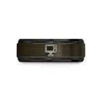 thoughtful presents for her – gunmetal & black tungsten field monitor wedding band
