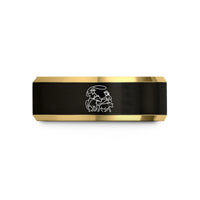 mom birthday present ideas – black & gold tungsten roping duo wedding band