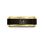 special presents for mothers – black & gold tungsten roping duo wedding band