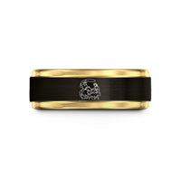 special presents for mothers – black & gold tungsten roping duo wedding band