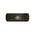 meaningful rings for mom – gunmetal & black tungsten switchbacks mountain slope wedding band