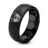 Euphoniums Clef – Tungsten Wedding Band, 8 mm, Black Comfort-Fit Unisex