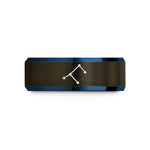 unique present ideas her – gunmetal & blue tungsten minimal constellation lines wedding band