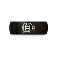 unique presents for her – black tungsten bench vise wedding band