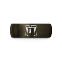 special presents for her – gunmetal & black tungsten gantry crane wedding band