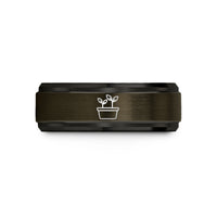 tungsten bands for her – gunmetal & black tungsten tree planter saplings wedding band