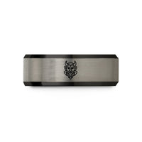 special presents for her – black & blue & gray tungsten the devil wedding band