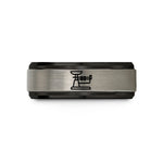 special presents for her – black & gray tungsten triple beam balance wedding band