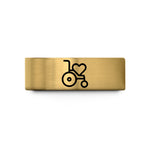 unique ideas for friends – gold tungsten wheelchair heart wedding band