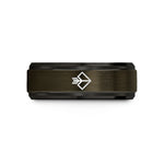 friendship bands for men – gunmetal & black tungsten arrow band wedding band