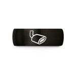 engraved rings for friends – black tungsten exhaust tip wedding band