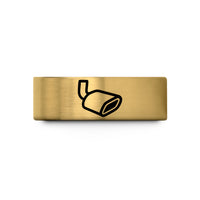 matching rings for couples – gold tungsten exhaust tip wedding band