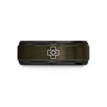 tungsten rings for friendship – gunmetal & black tungsten first aid cross wedding band
