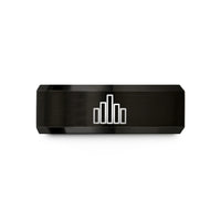 personalized jewelry for friends – black tungsten equalizer bars wedding band