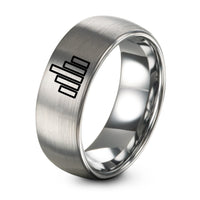 Best Friend Personalized Gifts – grey tungsten equalizer bars ring