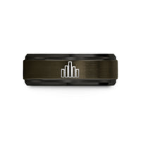 unique presents for friends – gunmetal & black tungsten equalizer bars wedding band