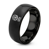Best Friend Personalized Gifts – black tungsten foam cells ring