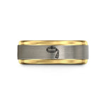 friendship rings for couples – black & gold & gray tungsten muay thai wedding band