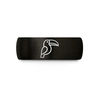 unique friend present ideas – black tungsten toucan wedding band