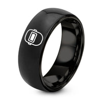 Best Friend Personalized Gifts – black tungsten welding helmet ring
