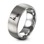 Best Friend Promise Ring – gray tungsten amine nh2 ring