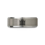 matching rings for friends – black & gray tungsten gates of heaven wedding band