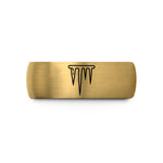 tungsten bands for couples – black & gold tungsten icicles wedding band