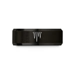 friendship ring for couples – black tungsten icicles wedding band