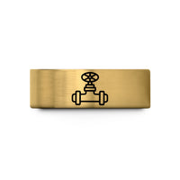 tungsten band for couples – gold tungsten steam pipe valve wedding band