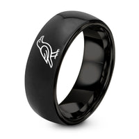 Best Friend Promise Rings – black tungsten raven ring