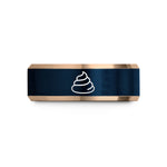 tungsten promise rings men – rose gold & blue tungsten wasabi swirl wedding band