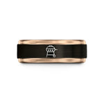 friendship ring for couples – black & rose gold tungsten gas grill wedding band