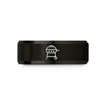 engraved rings for friends – black tungsten gas grill wedding band