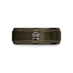 matching rings for couples – gunmetal & rose gold tungsten gas grill wedding band