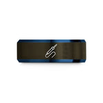 unique rings for friends – gunmetal & blue tungsten soldering iron wedding band