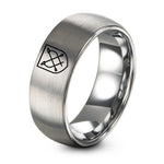 Best Gift for Wedding – grey tungsten quartet badge ring