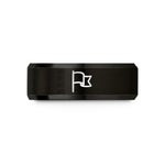 Christmas present for her – black tungsten folded flag wedding band