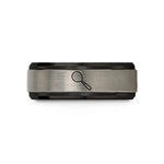 romantic Christmas present ideas – black & grey tungsten julep strainer wedding band
