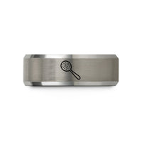 romantic Christmas present ideas – black & gray tungsten julep strainer wedding band