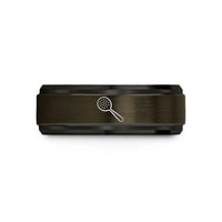 tungsten ring for spouse – gunmetal & black tungsten julep strainer wedding band
