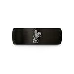 romantic presents for wife – black tungsten floral violin rose wedding band