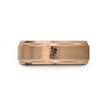 romantic presents for wife – rose gold tungsten floral violin rose wedding band