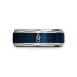 promise rings for her – blue & gray tungsten precipitate wedding band