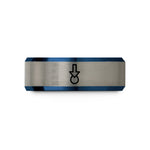 promise rings for her – blue & gray tungsten precipitate wedding band