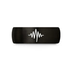 engraved jewelry for wife – black tungsten sound waveform wedding band