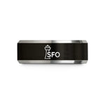 tungsten rings for women – black & gray tungsten sfo wedding band