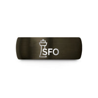 unique rings for her – gunmetal & black tungsten sfo wedding band